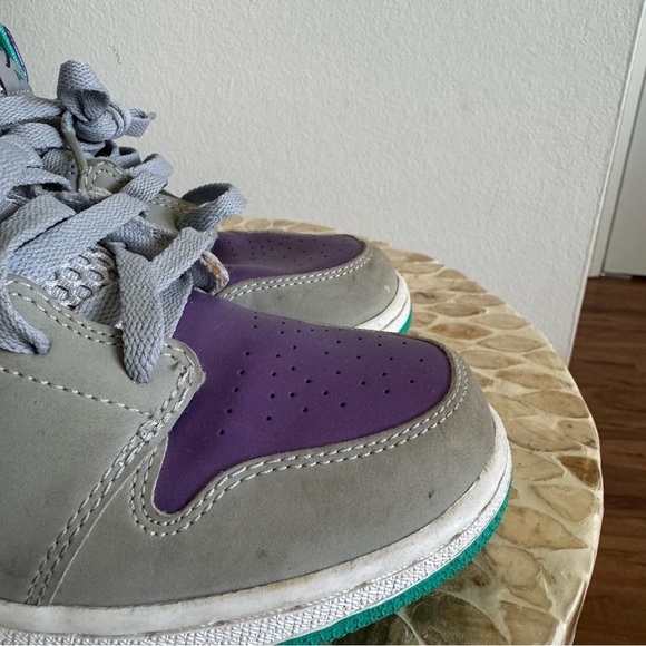 Nike Air Jordan 1 Phat Wolf Gray Ultraviolet Sneakers 6Y - Picture 4 of 12
